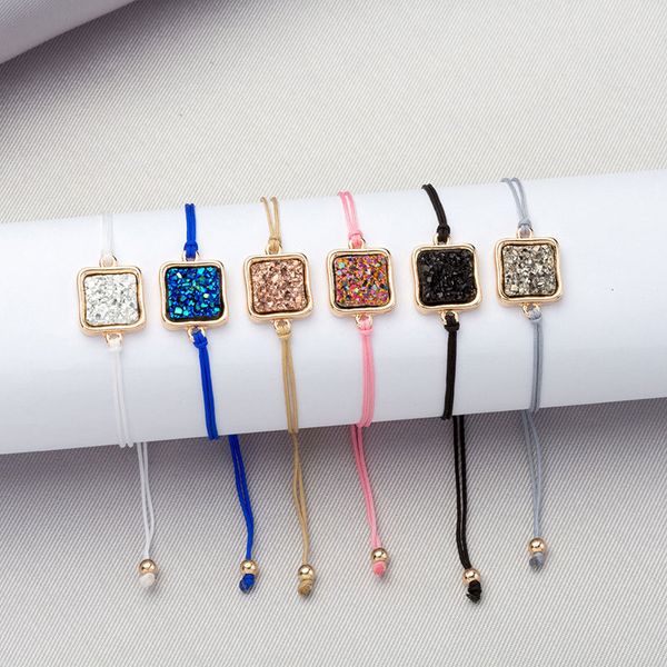 colorful crystal love charm bracelets for women girl druzy rope beaded simple fashion party club decor jewelry, Golden;silver
colorful crystal love charm bracelets for women girl druzy rope beaded simple fashion party club decor jewelry, Golden;silver