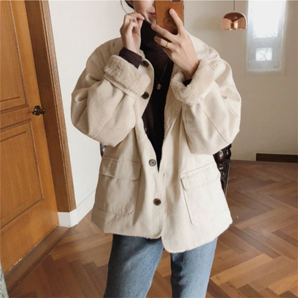 retro literary leisure cotton-padded clothes short han edition loose mink coat female new winter wool warm cotton-padded jacket, Black
retro literary leisure cotton-padded clothes short han edition loose mink coat female new winter wool warm cotton-padded jacket, Black