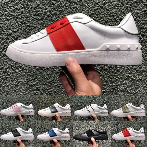 With Box Fashion Genuine Leather open shoes Luxury White Black splice Red Blue Mens Womens Designer Flats Casual Shoes utility Trainers
With Box Fashion Genuine Leather open shoes Luxury White Black splice Red Blue Mens Womens Designer Flats Casual Shoes utility Trainers