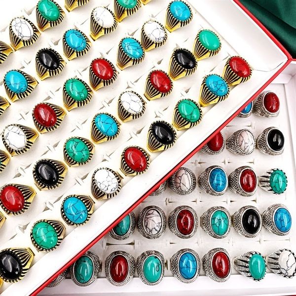fashionable 30 pcs/set gem pinestone turquoise band rings retro bohemia style charm mix metal big size men and women beautiful jewelry party, Silver
fashionable 30 pcs/set gem pinestone turquoise band rings retro bohemia style charm mix metal big size men and women beautiful jewelry party, Silver
