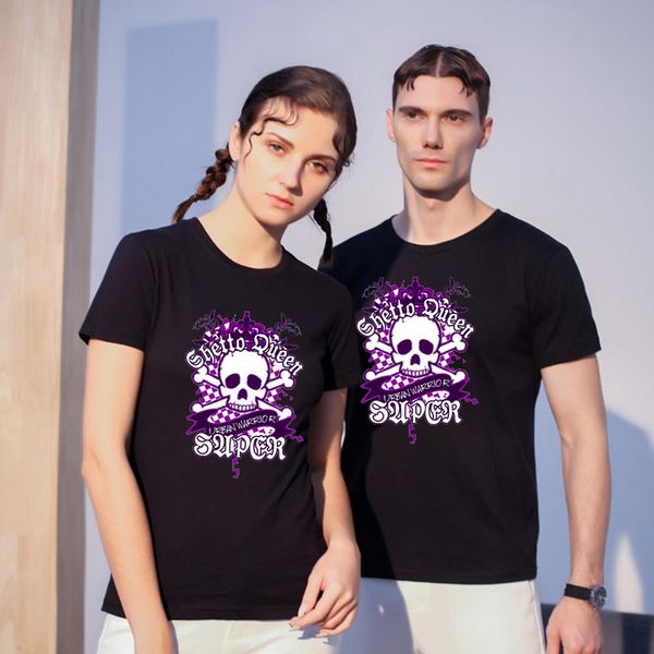 black couple original t-shirt short sleeve 2020diy plus size summer fashion personality ladies t-shirt skull rose tiger pattern, Black;blue
black couple original t-shirt short sleeve 2020diy plus size summer fashion personality ladies t-shirt skull rose tiger pattern, Black;blue