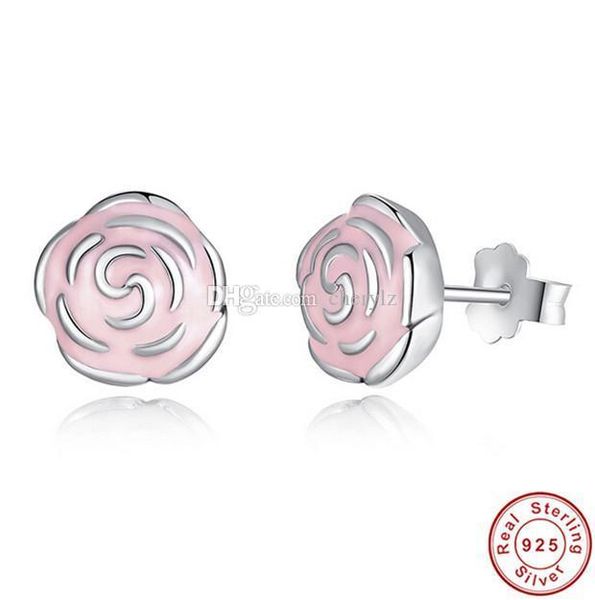 sweet pink rose flower stud earrings 925 sterling silver earring womens ladies fashion jewelry handmade valentine gifts dc29, Golden;silver
sweet pink rose flower stud earrings 925 sterling silver earring womens ladies fashion jewelry handmade valentine gifts dc29, Golden;silver