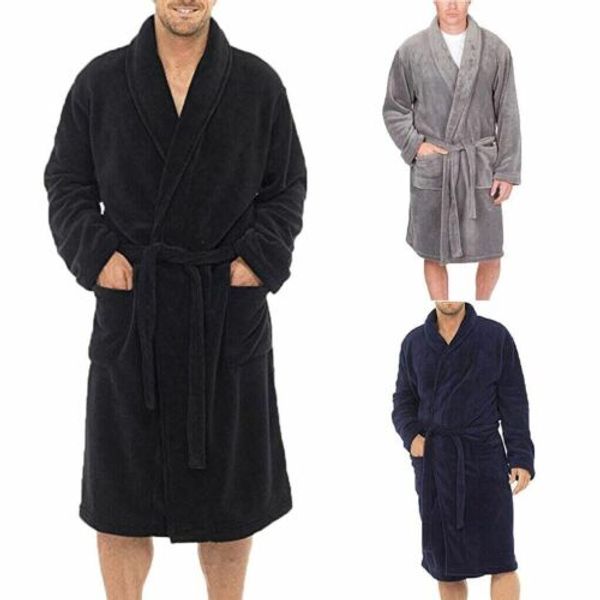 fashion casual mens bathrobes flannel robe v neck long sleeve couple men woman robe plush shawl kimono warm male bathrobe coat, Black;brown
fashion casual mens bathrobes flannel robe v neck long sleeve couple men woman robe plush shawl kimono warm male bathrobe coat, Black;brown