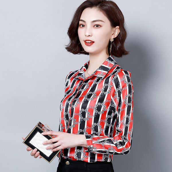 2020 luxury vintage button shirt silk satin women long sleeve lapel neck printed ladies blouses runway casual plus size office shirts, White
2020 luxury vintage button shirt silk satin women long sleeve lapel neck printed ladies blouses runway casual plus size office shirts, White