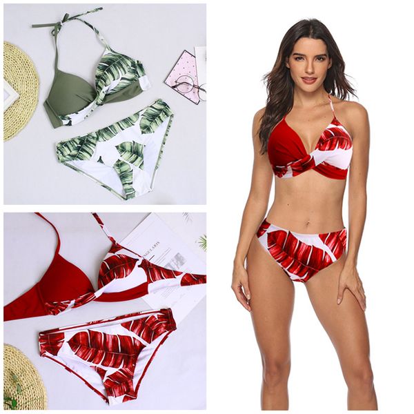 women floral print swimwear 2019 bikini bandage bikinis set padded bathing suit new leaf print beachwear push up swimsuit, White;black
women floral print swimwear 2019 bikini bandage bikinis set padded bathing suit new leaf print beachwear push up swimsuit, White;black
