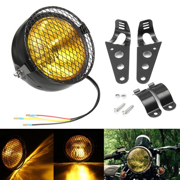 6.5" retro motorcycle headlight grill side mount cover with bracket cafe racer m8617
6.5" retro motorcycle headlight grill side mount cover with bracket cafe racer m8617