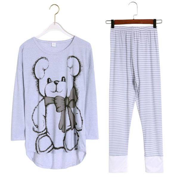 women long sleeve cartoon bear print stripe leggings pajamas set sleepwear, Black;red
women long sleeve cartoon bear print stripe leggings pajamas set sleepwear, Black;red