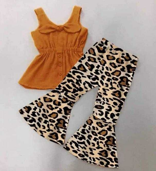 boutique baby girls summer sets orange sleeveless leopard pattern bell pants toddler girls fashion sets, White
boutique baby girls summer sets orange sleeveless leopard pattern bell pants toddler girls fashion sets, White