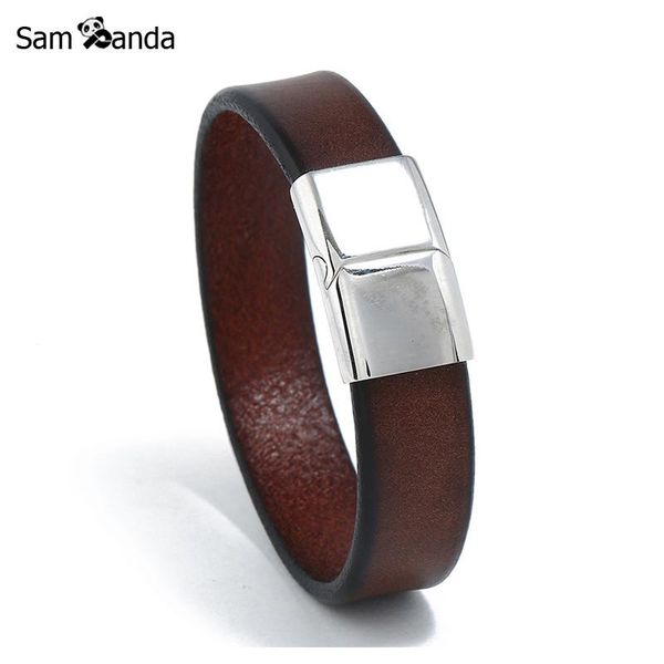 vintage genuine leather bracelet men stainless steel magnet clasp casual bangles & bracelets for men women jewelry pulseira, Golden;silver
vintage genuine leather bracelet men stainless steel magnet clasp casual bangles & bracelets for men women jewelry pulseira, Golden;silver