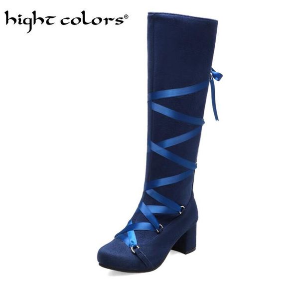 female cross straps knight boots high heel suede style thick heel knee-high boots women long small size 32 big size 43 48, Black
female cross straps knight boots high heel suede style thick heel knee-high boots women long small size 32 big size 43 48, Black