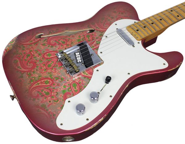 custom shop 50s thin tele pink paisley relic limited 2016 electric guitar maple neck & fingerboard, brass saddles bridge, knurled dome knobs
custom shop 50s thin tele pink paisley relic limited 2016 electric guitar maple neck & fingerboard, brass saddles bridge, knurled dome knobs