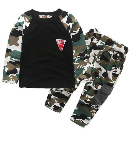 spring boys girls clothes set fashion camouflage sports leisure set children's long-sleeved t-shirt + pants 2 pieces, White
spring boys girls clothes set fashion camouflage sports leisure set children's long-sleeved t-shirt + pants 2 pieces, White