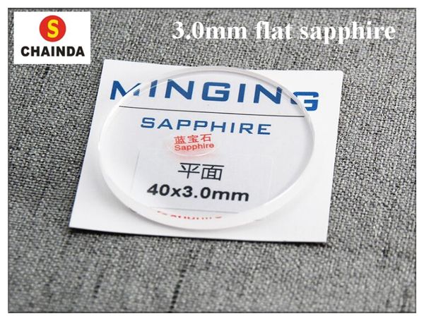 1pc 3.0mm thick flat round sapphire glass from 28mm to 42mm