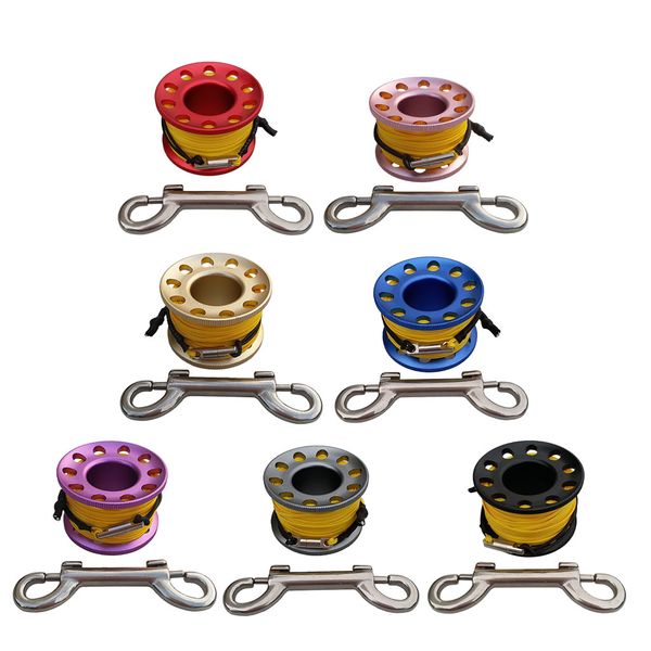 49ft finger spool reel with dual end bolt snap for scuba diver cave diving snorkeling spearfishing safety gear equipment
49ft finger spool reel with dual end bolt snap for scuba diver cave diving snorkeling spearfishing safety gear equipment