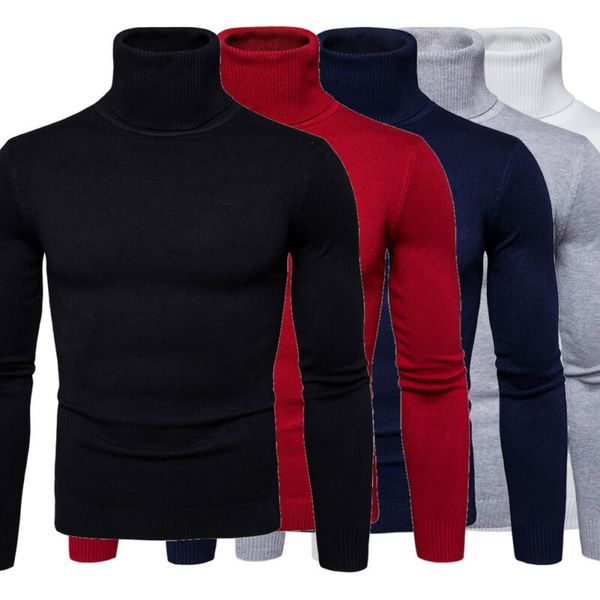 new men fashion casual comfy basic sweatter high turtleneck solid long sleeve pullover knitwear sweater, White;black
new men fashion casual comfy basic sweatter high turtleneck solid long sleeve pullover knitwear sweater, White;black