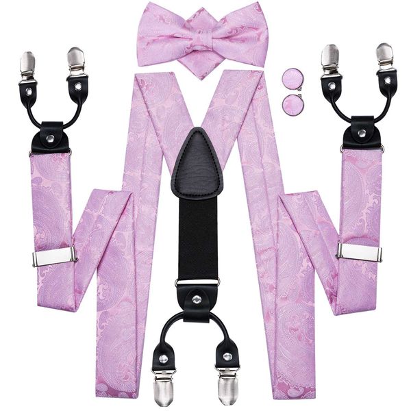 hi-tie 100% silk men's suspenders tie set leather metal 6 clips braces pink flower vintage mens elastic wedding suspenders, Black;white
hi-tie 100% silk men's suspenders tie set leather metal 6 clips braces pink flower vintage mens elastic wedding suspenders, Black;white