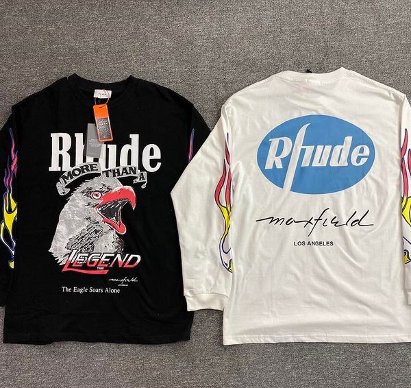 rhude vintage long sleeve t-shirt fashion tees for men women crew neck designer vintage loose t-shirts xsq, White;black
rhude vintage long sleeve t-shirt fashion tees for men women crew neck designer vintage loose t-shirts xsq, White;black