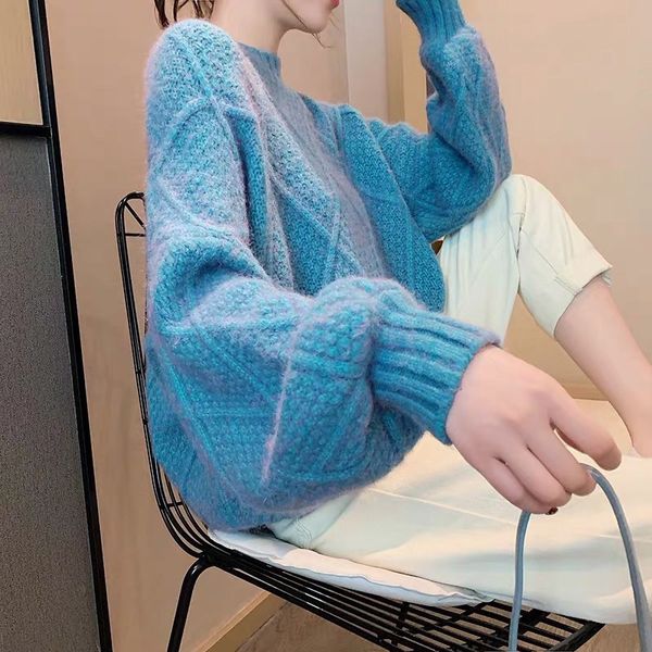sweater short pullover loose lazy thick wear 2019 new autumn and winter sweater korean women, White;black
sweater short pullover loose lazy thick wear 2019 new autumn and winter sweater korean women, White;black