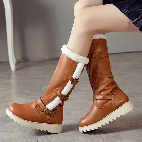 aiweiyi women boots female winter shoes woman fur warm snow boots fashion flat heels knee high black brown botas
aiweiyi women boots female winter shoes woman fur warm snow boots fashion flat heels knee high black brown botas