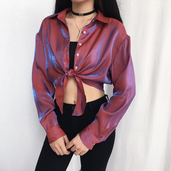 luxury long sleeve red blouse crop 2020 new summer fashion elegant casual all match shiny bandage tees, White
luxury long sleeve red blouse crop 2020 new summer fashion elegant casual all match shiny bandage tees, White