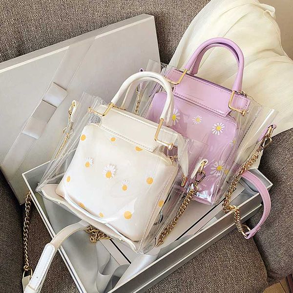 new design fashion transparent bucket bag handbag & elegant 2in1 daisy print shoulder bag width 22cm height 18cm thickness 9cm
new design fashion transparent bucket bag handbag & elegant 2in1 daisy print shoulder bag width 22cm height 18cm thickness 9cm