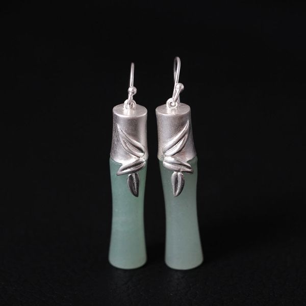 creative design s925 silver long earrings bamboo jade earrings vintage artistic ethnic style bamboo earrings wholesale, Golden
creative design s925 silver long earrings bamboo jade earrings vintage artistic ethnic style bamboo earrings wholesale, Golden