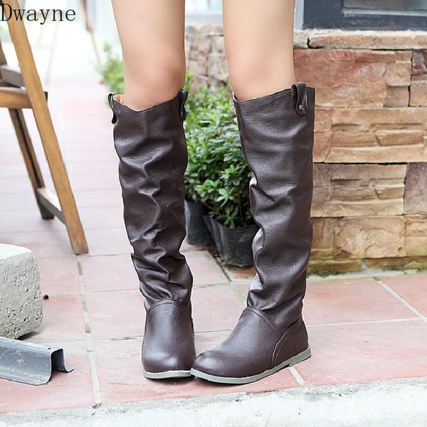 boots children 2019 new autumn and winter long tube white flat high tube boots, Black
