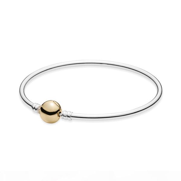 new 100% 925 sterling silver 590718-1 silver bangle bracelet with gold clasp - diy charm women original fashion jewelry gifts, Golden;silver
new 100% 925 sterling silver 590718-1 silver bangle bracelet with gold clasp - diy charm women original fashion jewelry gifts, Golden;silver