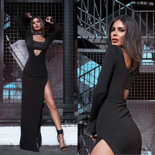 2019 black prom dresses long sleeve art deco-inspired neck beads evening gowns with side split backless formal party dresses
2019 black prom dresses long sleeve art deco-inspired neck beads evening gowns with side split backless formal party dresses