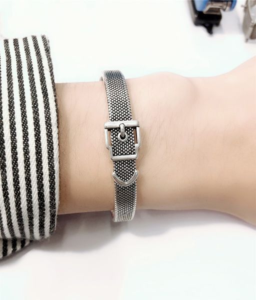 vintage antique silver buckle open cuff bangle women men wristband jewelry, Black
vintage antique silver buckle open cuff bangle women men wristband jewelry, Black