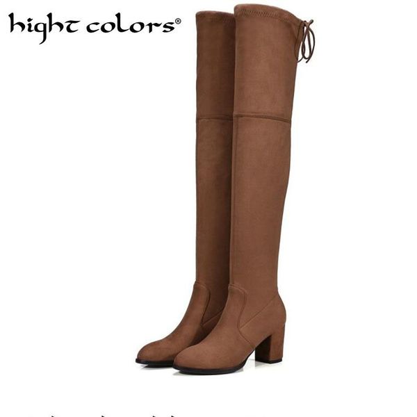 new womens micro suede thigh high boots block thick heel stretch over the knee boots for woman plus size wine nude beige, Black
new womens micro suede thigh high boots block thick heel stretch over the knee boots for woman plus size wine nude beige, Black