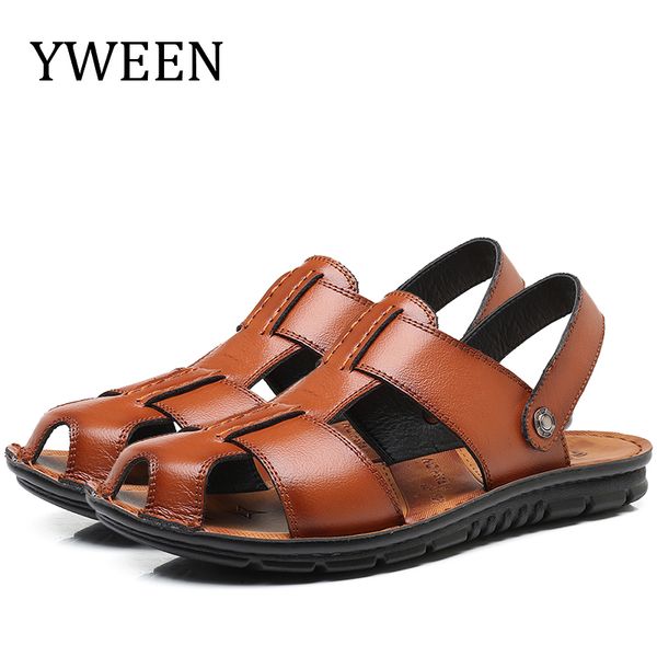 yween men's leather sandals men anti-slip beach shoes man slippers big size 38-47 t200420, Black
yween men's leather sandals men anti-slip beach shoes man slippers big size 38-47 t200420, Black