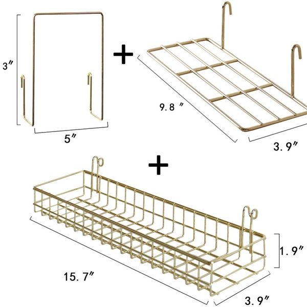 3 pcs gold grid basket with hooks bookshelf display shelf for wall grid panel wall mount organizer and storage shelf rack for ho
3 pcs gold grid basket with hooks bookshelf display shelf for wall grid panel wall mount organizer and storage shelf rack for ho