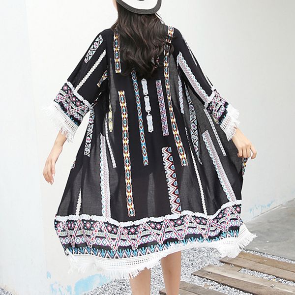 jackets shawl embroidery kimono cardigan sun protection loose baggy summer ladies cover up, Black;brown
jackets shawl embroidery kimono cardigan sun protection loose baggy summer ladies cover up, Black;brown
