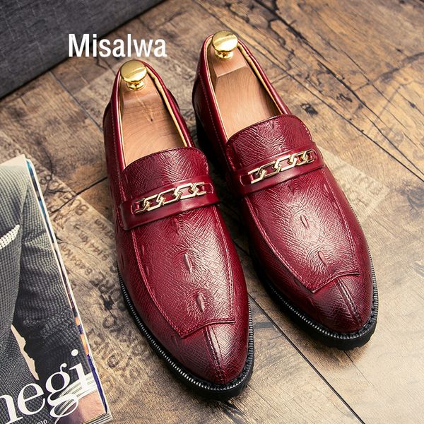 misalwa platform pointed toe british men's oxford dress shoes wedding party appointment slip on red pu leather shoes new 2019, Black
misalwa platform pointed toe british men's oxford dress shoes wedding party appointment slip on red pu leather shoes new 2019, Black