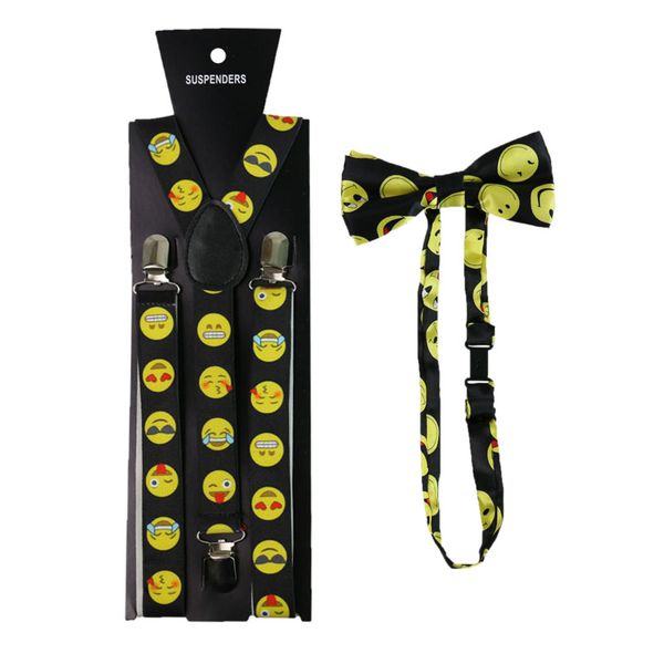 fashion yellow smile face suspenders bowtie tie set clip-on y-shape back women men elastic shirt stays suspenders suspensorio, Black;white
fashion yellow smile face suspenders bowtie tie set clip-on y-shape back women men elastic shirt stays suspenders suspensorio, Black;white