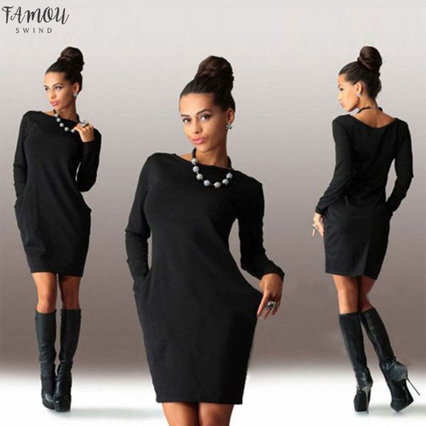 solid long sleeve pocket mini bodycon dress women o-neck loose above-knee dresses bohemian ladies casual mini dress fall winter, Black;gray
solid long sleeve pocket mini bodycon dress women o-neck loose above-knee dresses bohemian ladies casual mini dress fall winter, Black;gray
