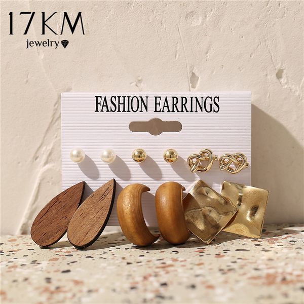 17km 2020 vintage wood drop earrings set for women geometric circle gold metal knot dangle earring femme fashion jewelry new, Silver
17km 2020 vintage wood drop earrings set for women geometric circle gold metal knot dangle earring femme fashion jewelry new, Silver