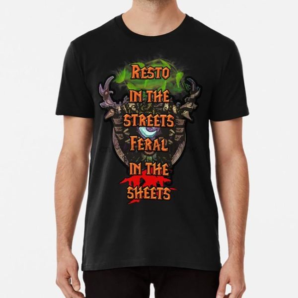 men's t-shirts resto vs feral t shirt druid restoration in the streets sheets, White;black
men's t-shirts resto vs feral t shirt druid restoration in the streets sheets, White;black