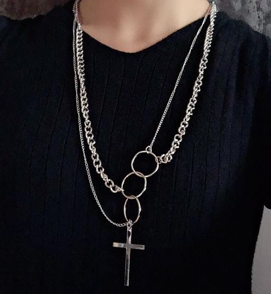 fashion retro multi-layer chain pendant cross metal long necklace gift ring cross multi-layer necklace, Silver
fashion retro multi-layer chain pendant cross metal long necklace gift ring cross multi-layer necklace, Silver