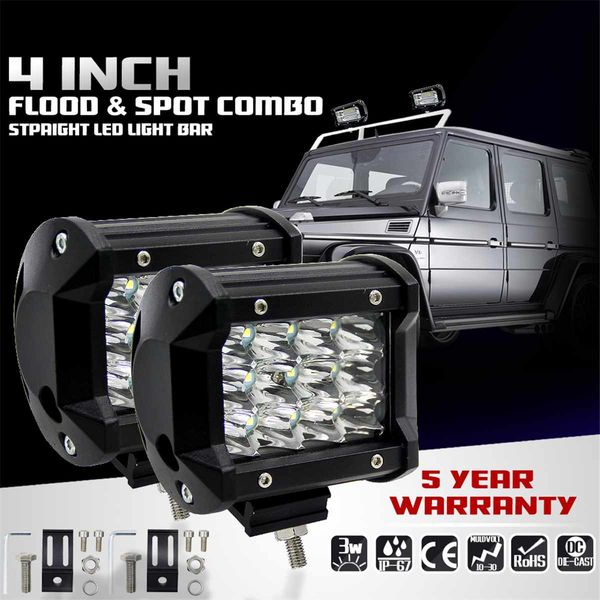 оптовые продажи 4 '' 5500lm led work light bar вождения лампы для грузовиков offroad внедорожников atv utv 4wd