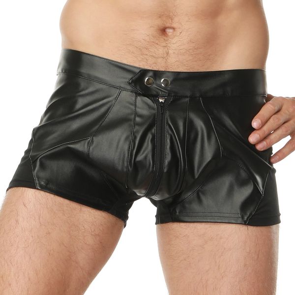 men panties faux leather stretchy wet look boxer shorts with zipper front open crotch pants night club dance costume, Black;white
men panties faux leather stretchy wet look boxer shorts with zipper front open crotch pants night club dance costume, Black;white