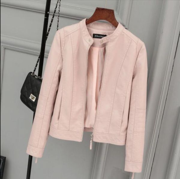 female short paragraph 2019 autumn women's new locomotive pu leather short coat female stand collar slim leather jacket, Black
female short paragraph 2019 autumn women's new locomotive pu leather short coat female stand collar slim leather jacket, Black