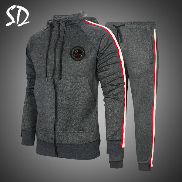 men sets 2019 fashion long sleeve slim sweat suits hoodies tracksuit sweatshirt two piece trousers male jacket + pants exercise, Gray
men sets 2019 fashion long sleeve slim sweat suits hoodies tracksuit sweatshirt two piece trousers male jacket + pants exercise, Gray