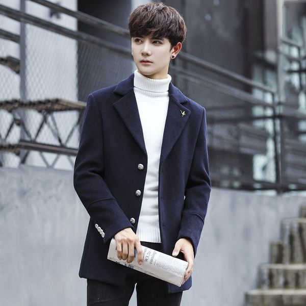 turn down collar solid men wool coatsingle breasted pockets winter jacket warm fashion cashmere overcoat 2018, Black
turn down collar solid men wool coatsingle breasted pockets winter jacket warm fashion cashmere overcoat 2018, Black