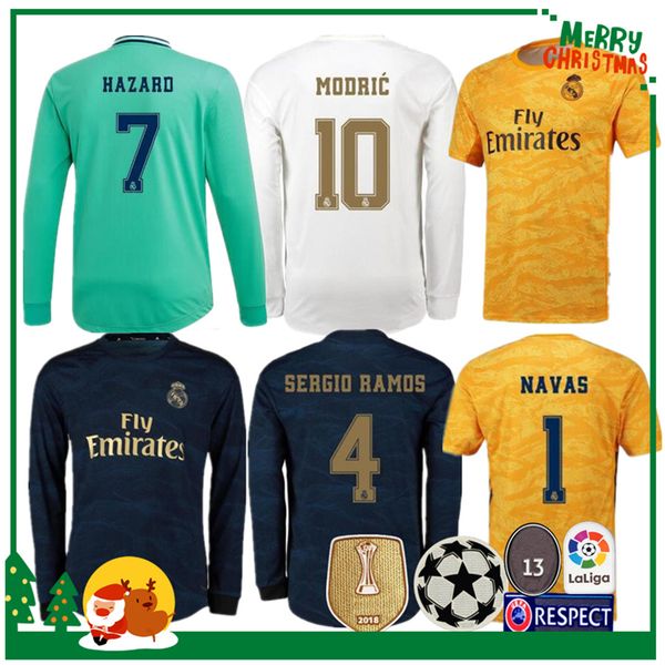 long sleeve 19 20 real madrid football jersey benzema jovic modric sergio ramos bale hazard 2019 2020 man sports soccer shirts, Black;yellow
long sleeve 19 20 real madrid football jersey benzema jovic modric sergio ramos bale hazard 2019 2020 man sports soccer shirts, Black;yellow