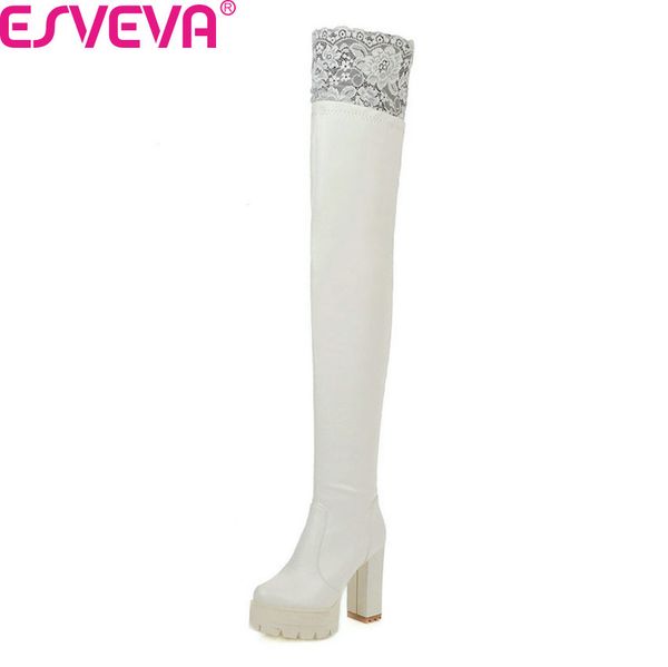 esveva 2020 women women over the knee boots winter boots square high heel slip on solid motorcycle size 34-43, Black
esveva 2020 women women over the knee boots winter boots square high heel slip on solid motorcycle size 34-43, Black