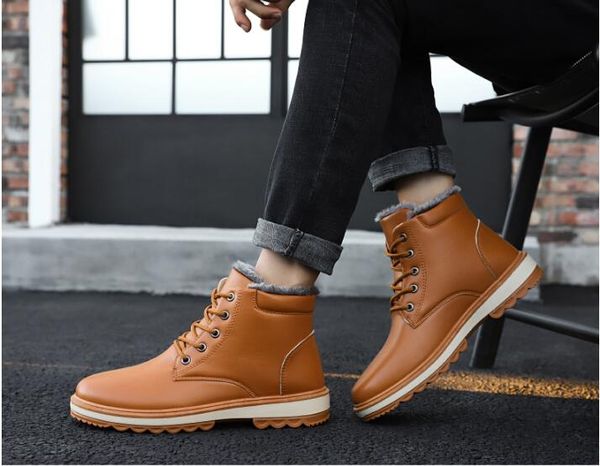 cotton shoes men plus velvet men's snow boots men's shoes casual high to help the northeast thick warm martin boots short boots, Black
cotton shoes men plus velvet men's snow boots men's shoes casual high to help the northeast thick warm martin boots short boots, Black