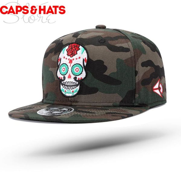 2019 new camouflage skull baseball cap men skateboard toucas hiphop snapback gorra beisbol hats punk cool flat hat, Blue;gray
2019 new camouflage skull baseball cap men skateboard toucas hiphop snapback gorra beisbol hats punk cool flat hat, Blue;gray