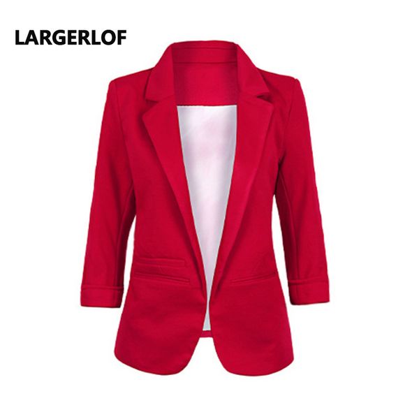 largerlof plus size blazer women three quarter ladies blazer slim fit simple women blazers and jackets br55002, White;black
largerlof plus size blazer women three quarter ladies blazer slim fit simple women blazers and jackets br55002, White;black